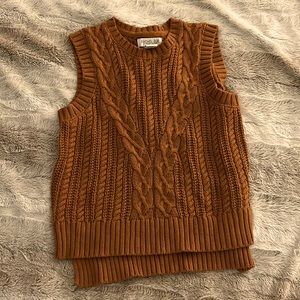 Rachel Zoe Brown Knitted Vest